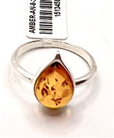Anello Domar Donna Ambra in Argento Ambra AMBER-AN-9-280